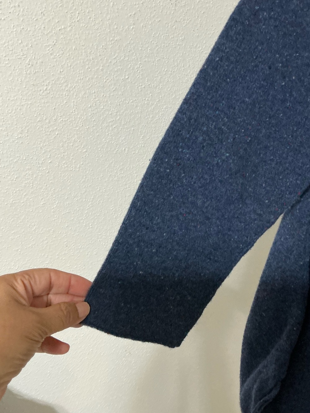 Banana Blue Merino Wool Oversized Sweater Navy Blue XS - Picture 4 of 10